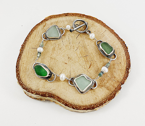 "South Afrian Sea Glass" bracelet - Andi Clarke